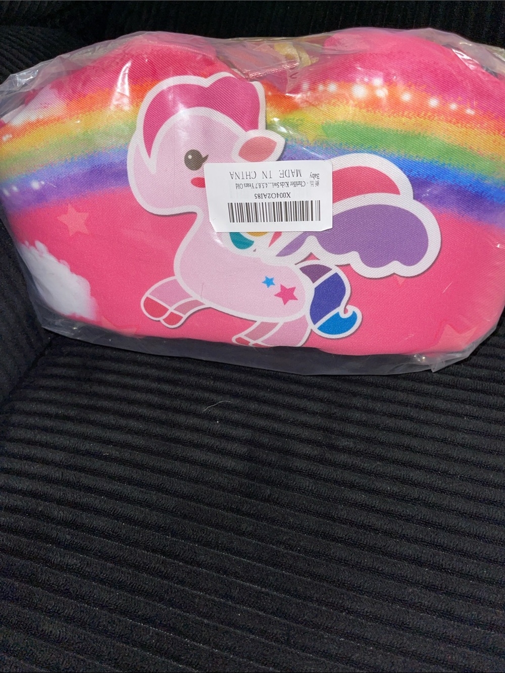 Pink Rainbow Unicorn Plush swim life jacket